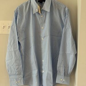 Express Light Blue Striped Button Down Shirt